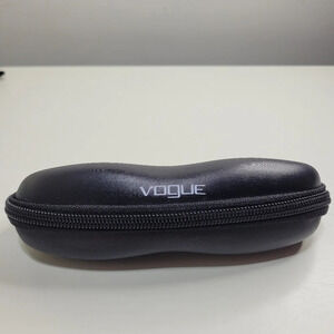 VOGUE Eyeglass Sunglass Black Hard Shell Case Zip Around CASE ONLY No Glasses